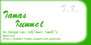 tamas kummel business card